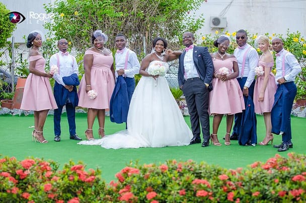 Giovani Caleb's wedding pictures to Belinda Boadu