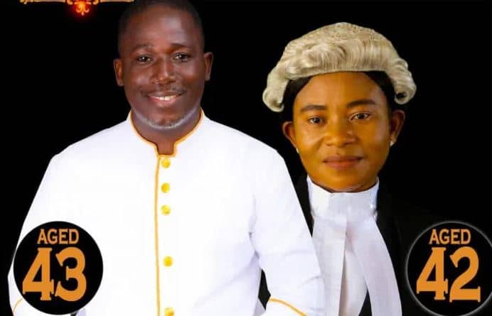 Evangelist Augustine K. Twum, 43, and his wife Barrister Augustina Yaa Twum, 42. 