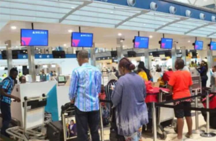 Passengers at the Kotoka International Airport