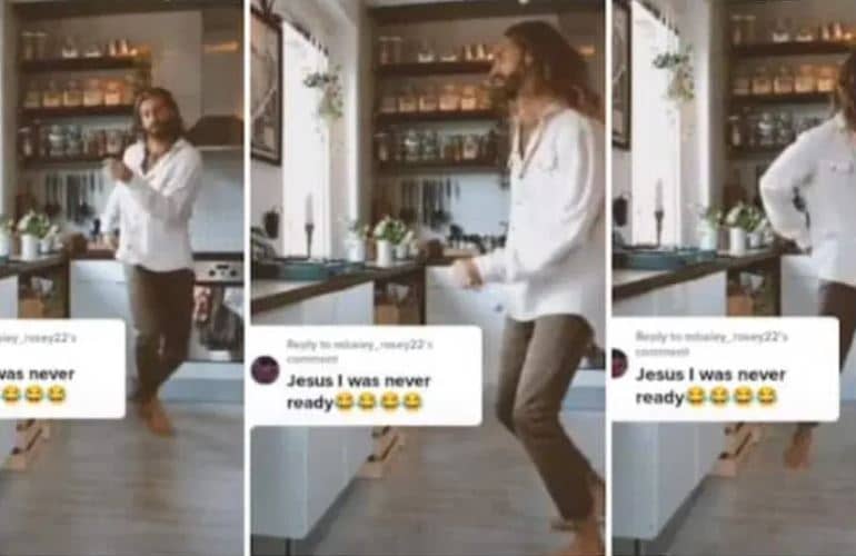 Viral video of 'Jesus' dancing to popular TikTok song Buga song in kitchen