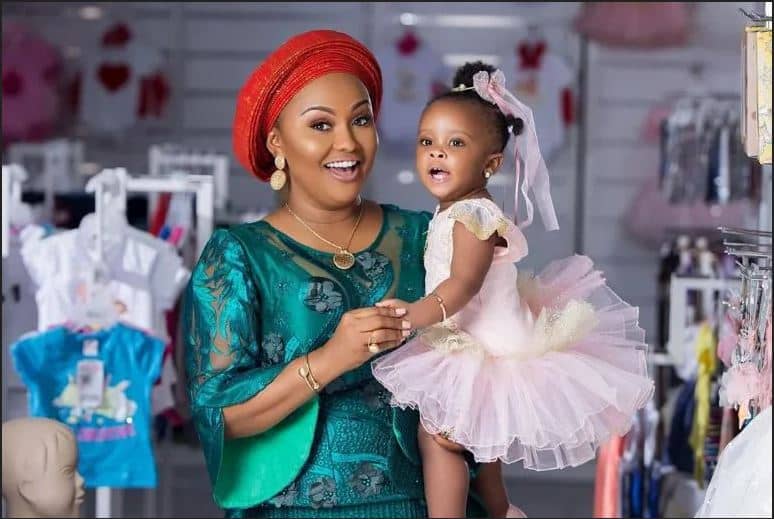 Nana Ama McBrown and her daughter baby Maxin