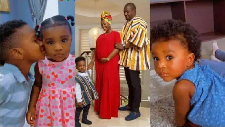 John Dumelo's family (his wife Gifty Mawuenya, his son and new daughter)