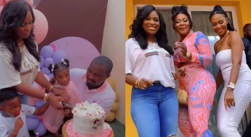 John Dumelo and his wife Gifty Mawunya celebrate daughter's 1st birthday in a plush party